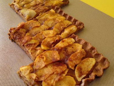 Receta Tarta de manzana con base crujiente {sin azúcar}