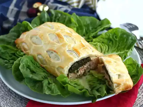 Receta Salmón en costra con espinacas