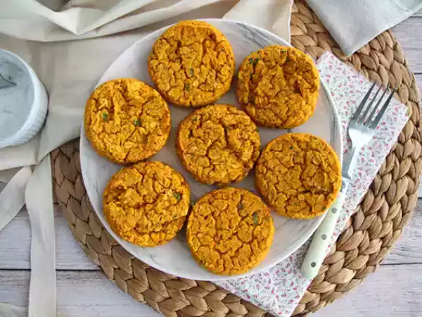 Receta Medallones de lentejas coral (rojas) y zanahoria