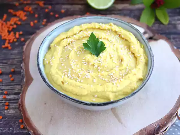 Receta Paté de lentejas coral (dip para aperitivo)