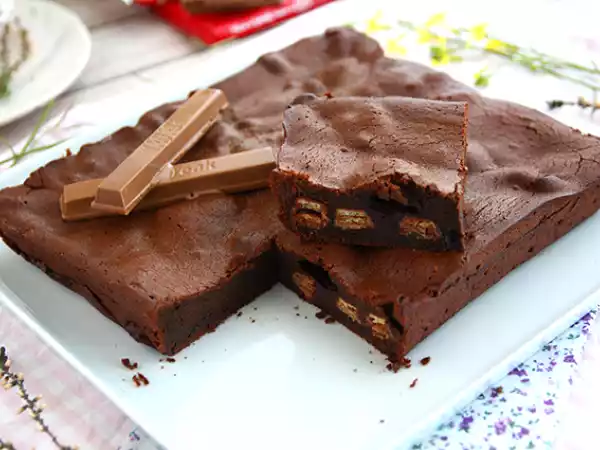 Receta Brownie con kit kat ®