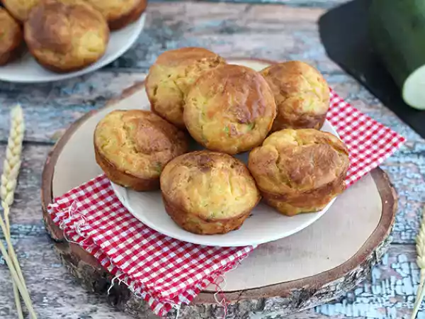 Receta Muffins de calabacín y queso de cabra