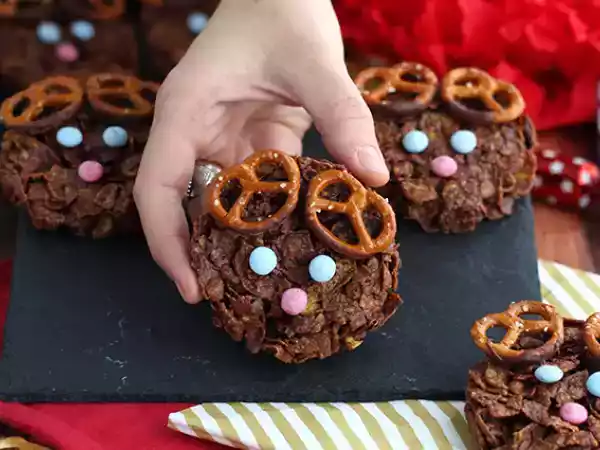Receta Galletas rosas del desierto: renos de navidad