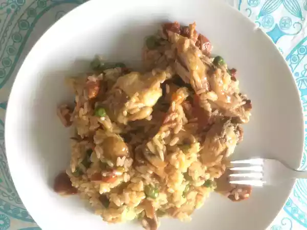 Receta Arroz con pollo fussioncook