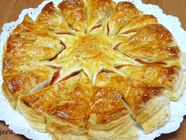 Receta Tarta flor de york y queso