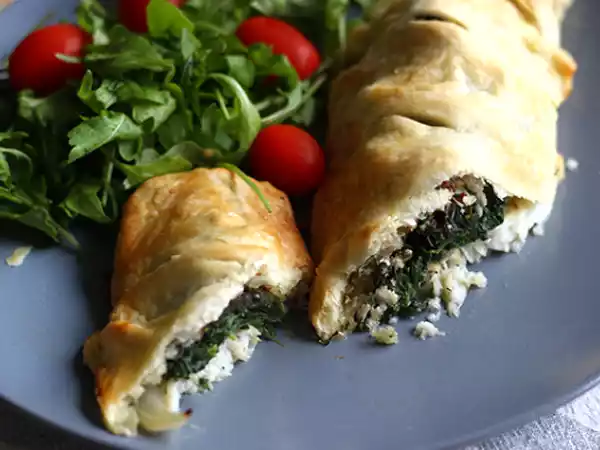 Receta Merluza en hojaldre con espinacas