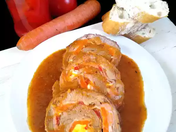 Receta Vacío de ternera relleno, receta de mi madre {en olla rápida}