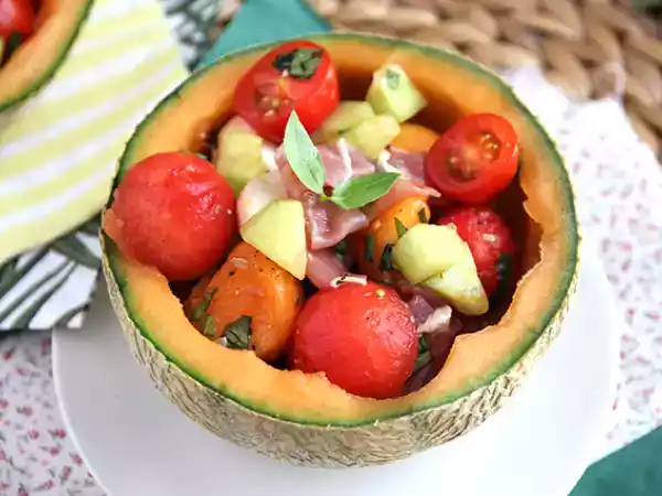 Receta Ensalada de melón sobre melón