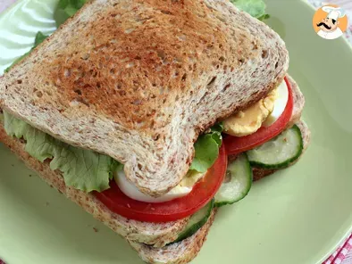 Receta Club sandwich vegetariano