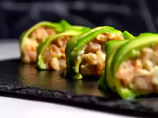Receta Falso maki de salmón y aguacate