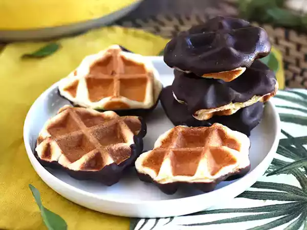 Receta Mini gofres con chocolate