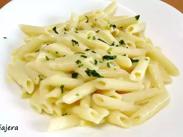 Receta Macarrones con salsa de queso