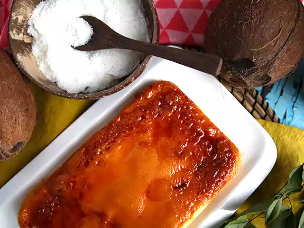 Receta Flan de coco en microondas en 8 minutos