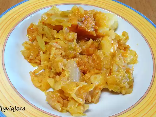 Receta Col o repollo con sofrito de tomate