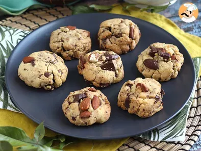 Receta Cookies de chocolate, cacahuetes y almendra