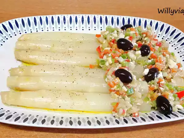 Receta Espárragos con vinagreta