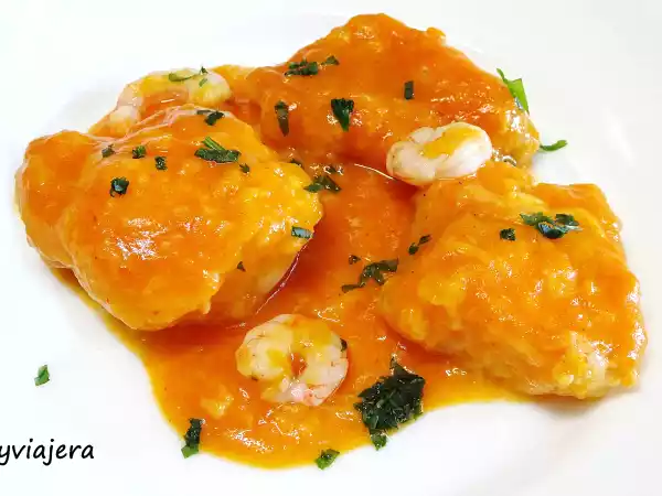 Receta Rape en salsa americana