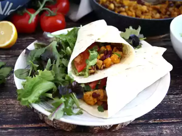 Receta Fajitas vegetarianas con soja texturizada