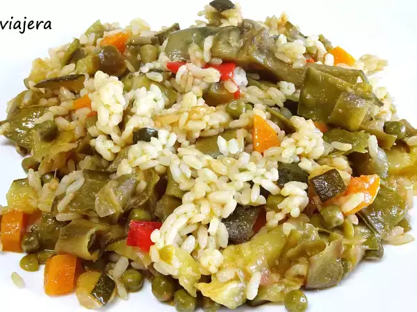 Receta Arroz vegetariano en olla exprés
