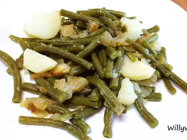 Receta Judías boby encebolladas