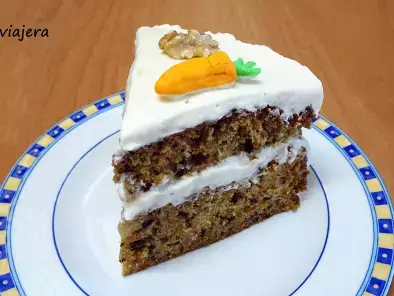 Receta Carrot cake o tarta de zanahoria americana