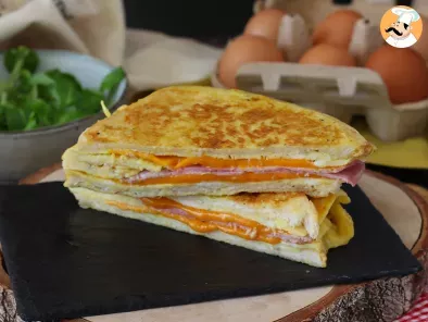 Receta Sándwich de tortilla - egg sandwich hack – receta express