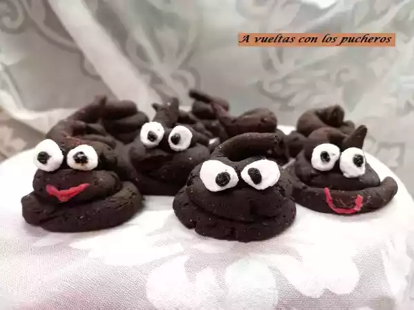 Receta Halloween: caquitas de chocolate