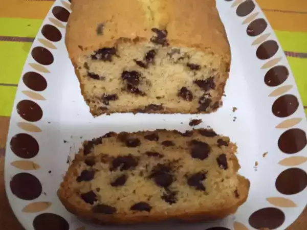 Receta Plum cake con pepitas de choco sin batidora