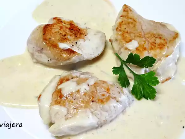 Receta Solomillo al roquefort. fácil y delicoso