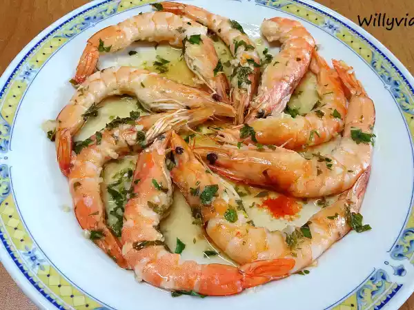 Receta Langostinos al horno con whisky
