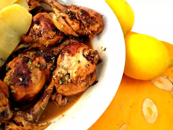 Receta Muslos de pollo al limón con mostaza