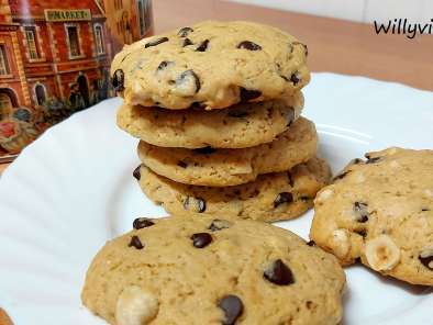 Receta Cookies con avellanas y perlitas de chocolate