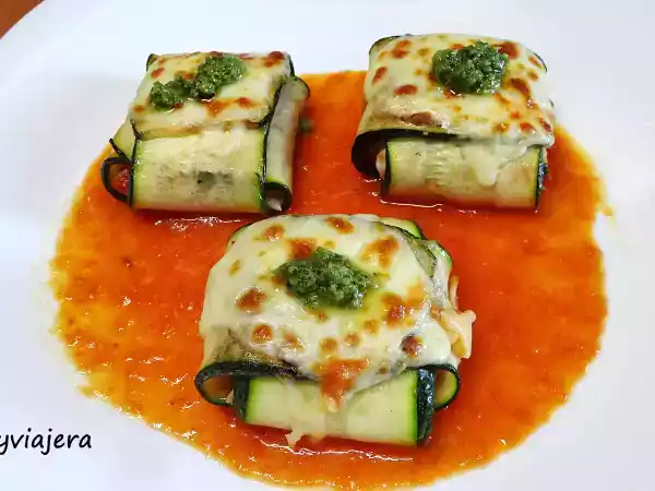 Receta Raviolis de calabacín rellenos de atún