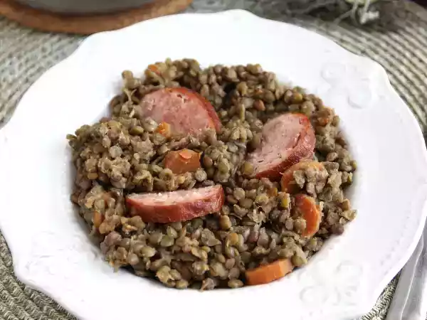 Receta Lentejas con salchicha ahumada