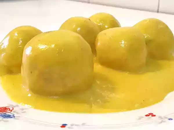 Receta Albóndigas de pollo con salsa de mango y curry