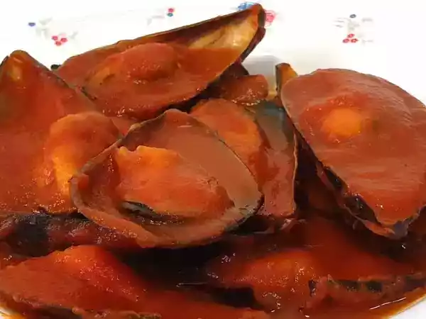 Receta Mejillones en salsa de tomate picante