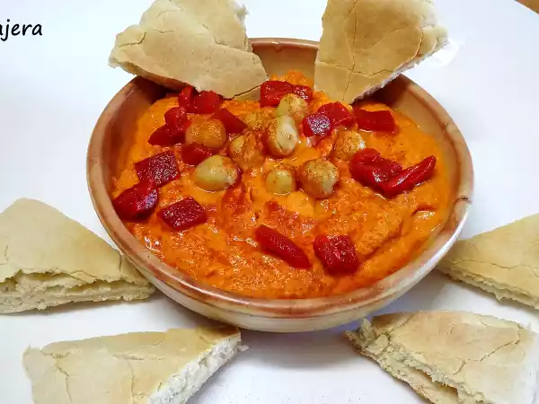 Receta Hummus de pimientos del piquillo