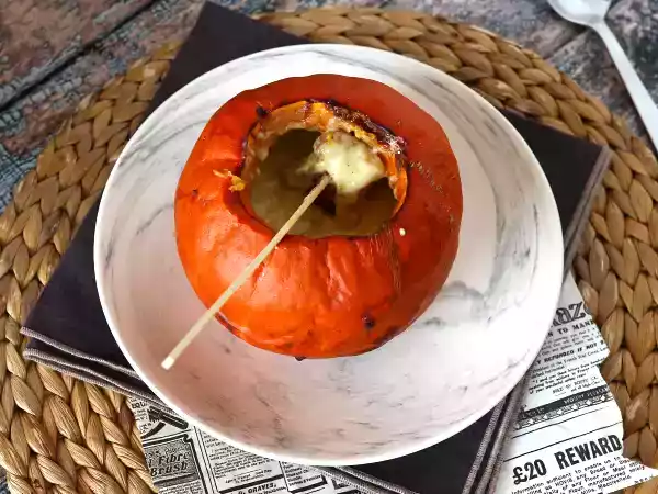 Receta Fondue de calabaza y queso. una receta muy original para el otoño