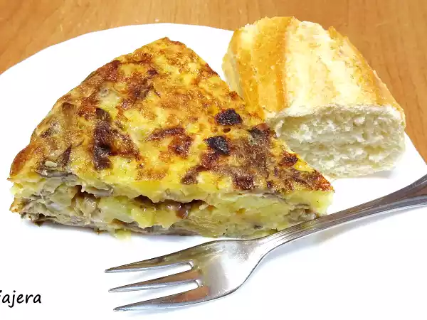 Receta Tortilla de patatas y setas