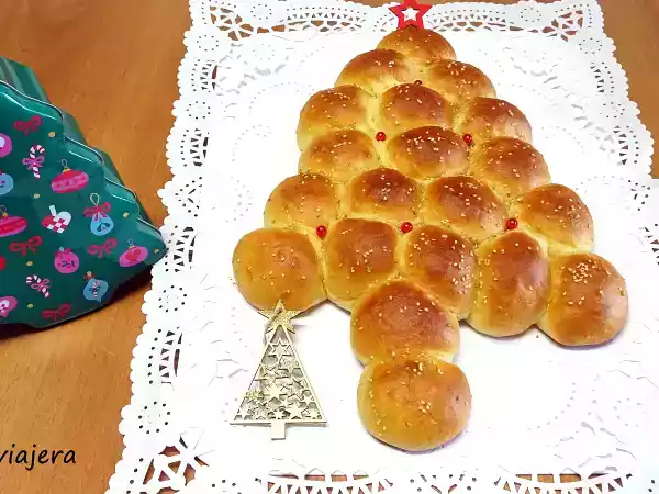 Receta Árbol de navidad de bollitos