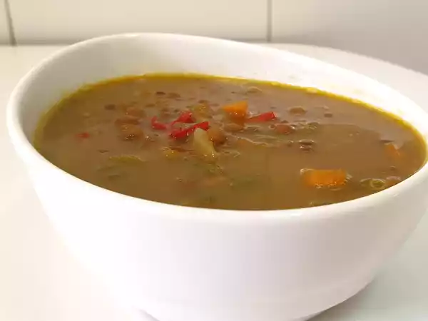 Receta Lentejas con verduras y curry