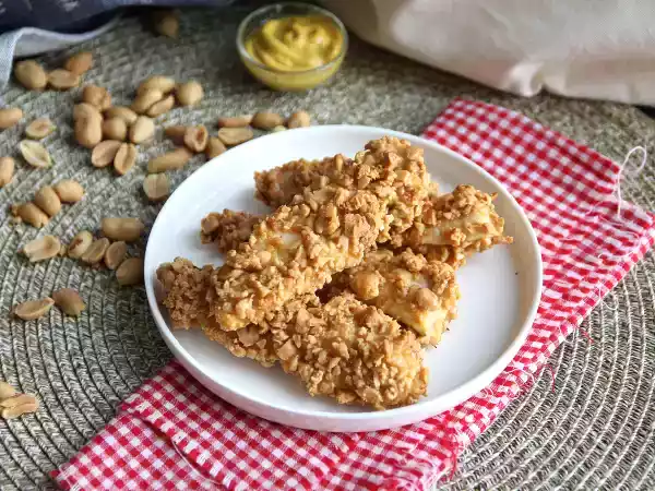 Receta Pollo rebozado de cacahuetes