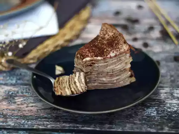 Receta Tarta de crepes de tiramisú