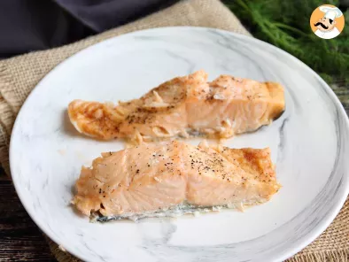 Receta Cómo cocinar salmón en el microondas. listo en 4 minutos