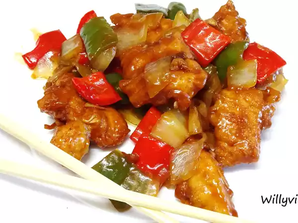 Receta Pollo agridulce chino