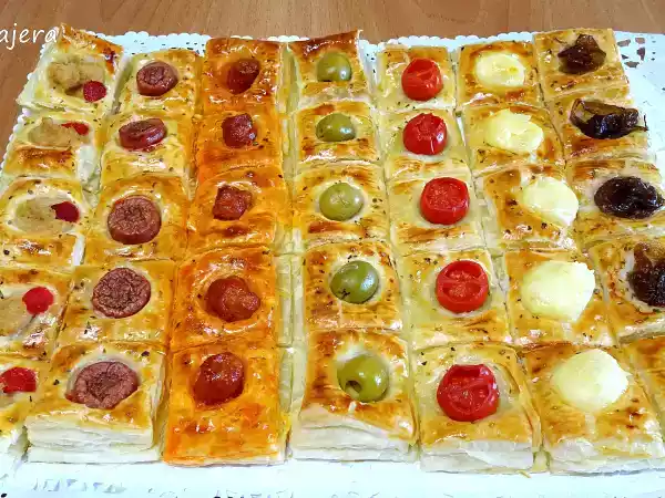 Receta 42 saladitos hojaldrados