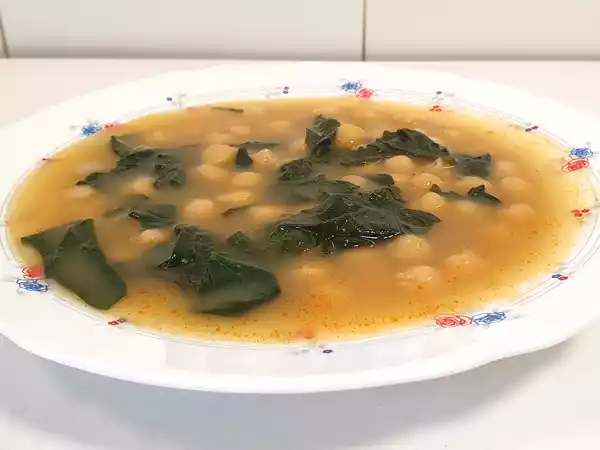 Receta Garbanzos con espinacas