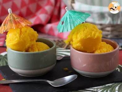Receta Sorbete de mango y lima con solo 3 ingredientes, ¡listo en 5 minutos!