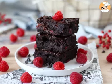 Receta Brownie de chocolate y frambuesa, ¡puro placer!