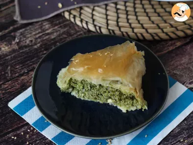 Receta Pastel griego de espinacas y queso feta (spanakopita)